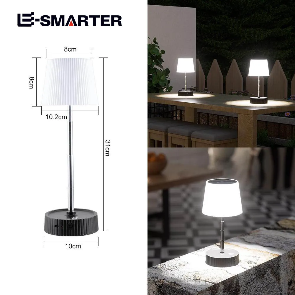 

Outdoor Solar Powered Desk Lamp Courtyard Waterproof Atmosphere Night Light Usb Charging Camping Portable Emergency Light