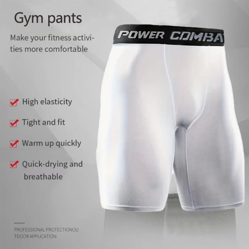 Men Boxers Sports Underwear Underpants Gym Shorts M L XL White Quick-Drying Sweatpants Moisture Absorption Breathable Fitness