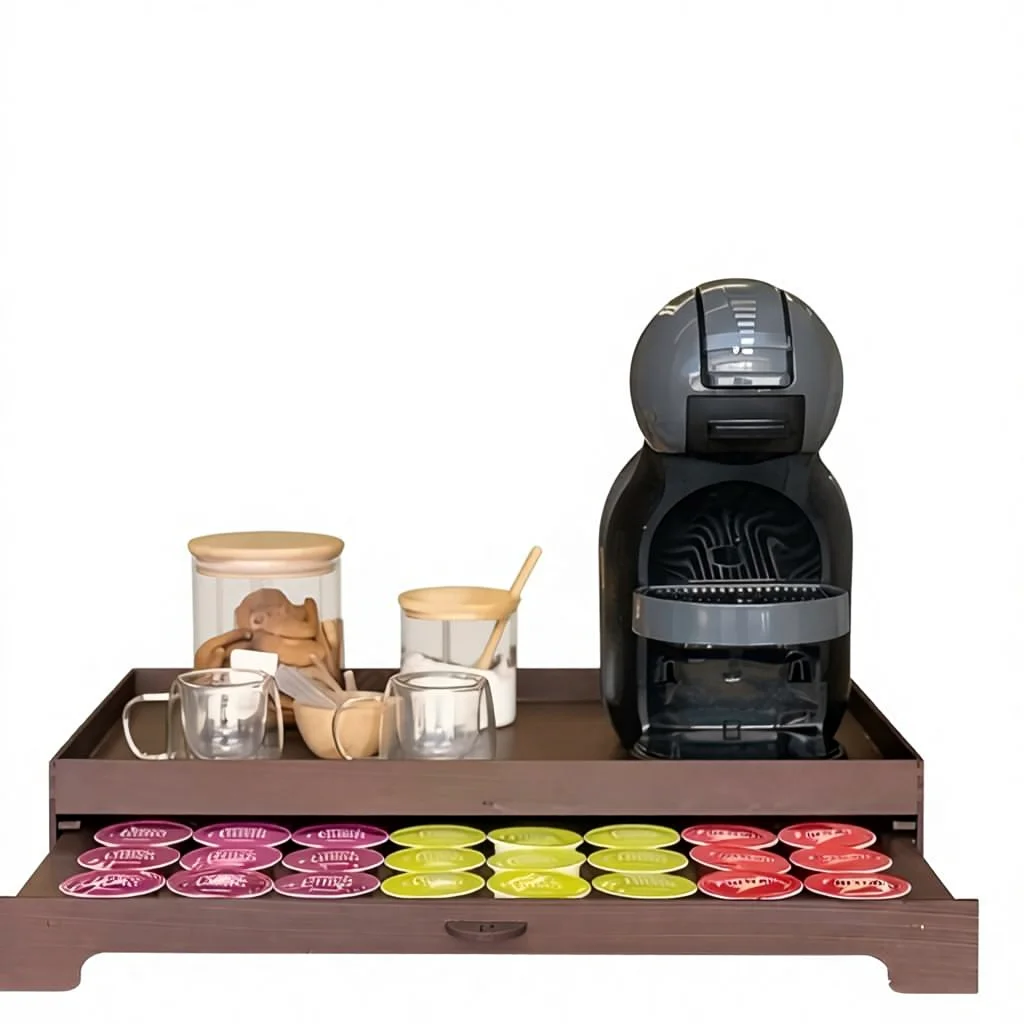 

Cross Border Wooden Coffee Capsule Storage Box Wooden Handheld Desktop Milk Tea Bag Coffee Capsule Storage Rack