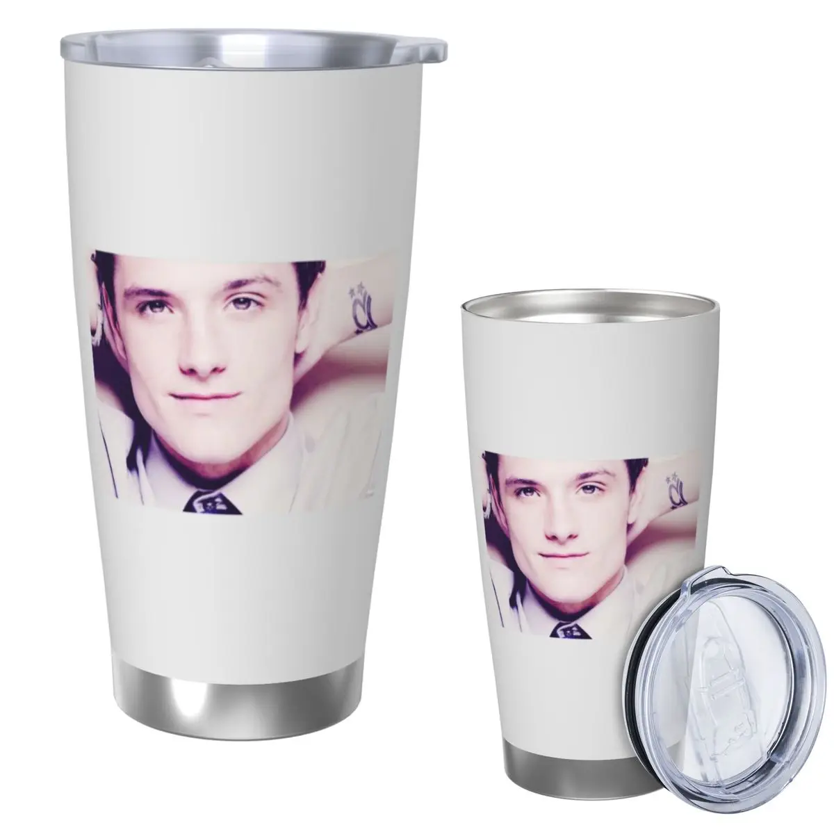 

Josh Hutcherson Whistle Meme Song Music Стакан из нержавеющей стали с вакуумной изоляцией, термохолодные чашки, соломинки с крышкой, 20 унций