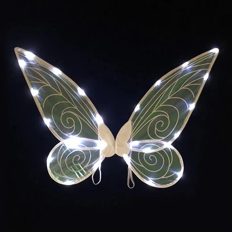 Glow Light Up DIY Fee Flügel Prinzessin Engel Schmetterling Kostüm Blumenkranz Krone Geburtstagsfeier Cosplay Requisiten Hochzeit Festival