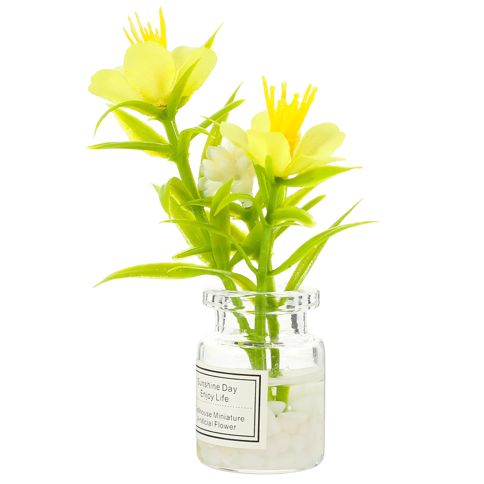 Mini Pots Tiny Bonsai Decor Simulated Potted Ornament Home Miniature Artificial Flowers