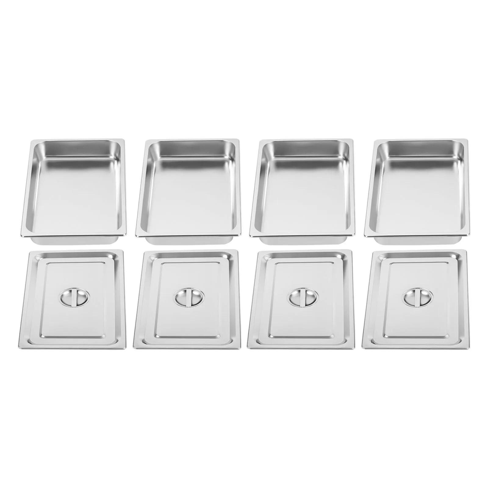 

4 Pack Stainless Steel Hotel Pans Full Size Steam Table Pans Commercial Food Pan