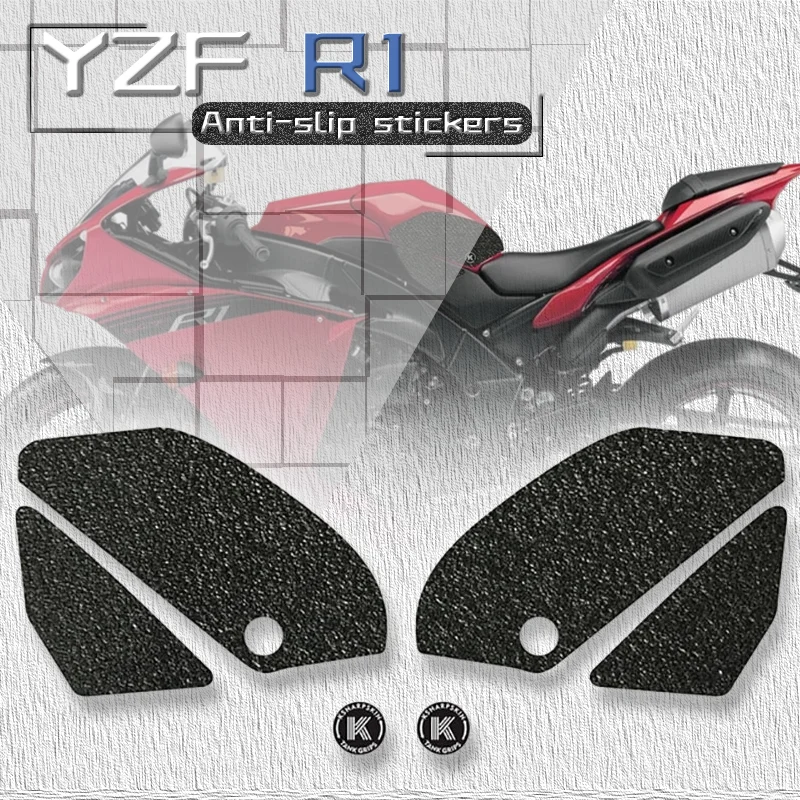 

YZFR1 3D Gas Fuel Knee Grip Traction Decal Stickers Motorcycle Fuel Tank Pad Protection Sticker Anti-Slip For YZF-R1 YZF R1 r1