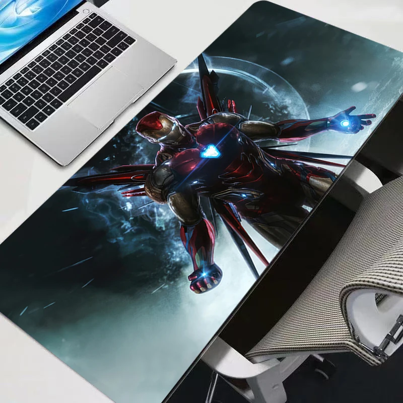 الألعاب لوحة المفاتيح البساط الكمبيوتر المحمول HD طباعة أنيمي ماوس الوسادة مكتب الكمبيوتر الرجل الحديدي المطاط تمديد مكتب حصيرة ألعاب الكمبيوتر خزانة ماوس #4