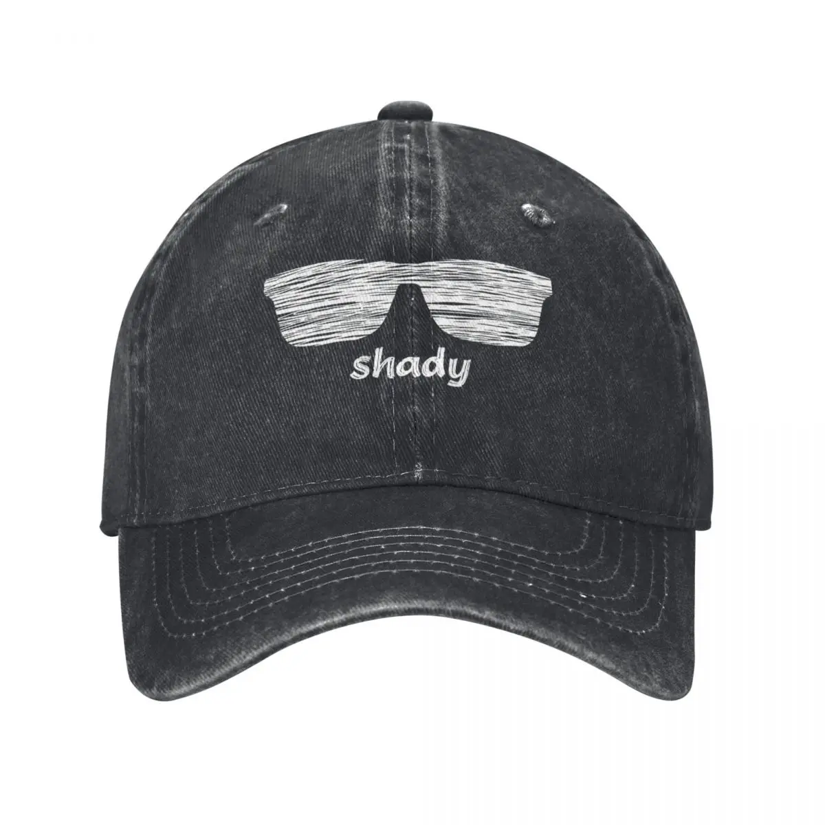 Shady Shades White Eminem Baseball Cap Classic Distressed Washed Hip Hop Music Album Snapback Hat Men Women Outdoor Gift Cap Hat