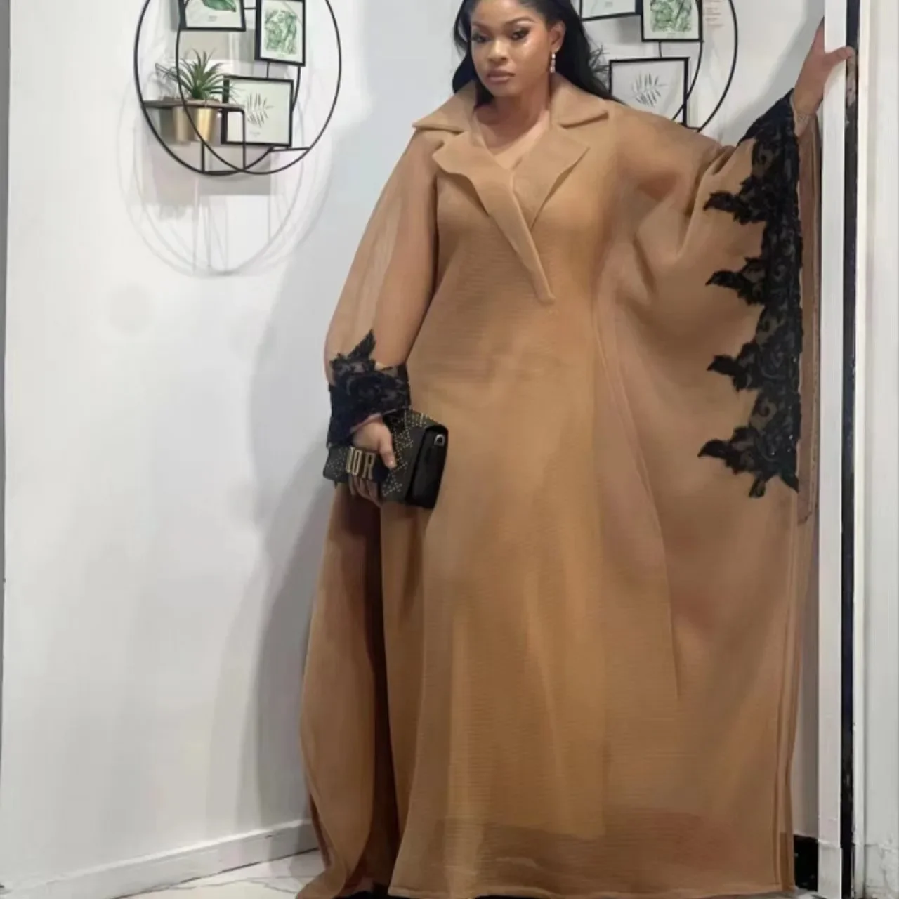 Elegant African Party Evening Dresses for Women 2024 African 3/4 Sleeve Plus Size Long Maxi Dress Gowns Dashiki Africa Clothing