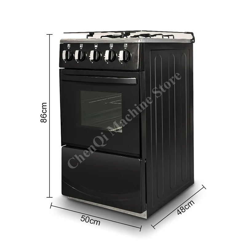 Four Burnesr Gas Strove Stainless Steel Countertop Equipment Oven Manual Ignition Commercial Restaurant Domestic Gas Hob