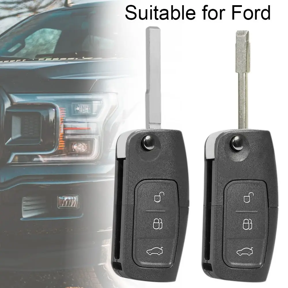 

3 Button Modified Flip Folding Remote Key Shell for Ford Focus Fiesta C-Max S-Max Ka for Mondeo Galaxy Fob Case HU101 FO21 Blade