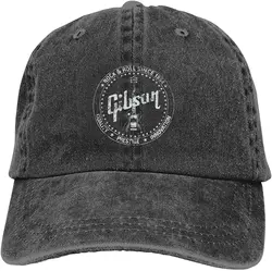 OOworld Gibson Since 1894 McCarty Les Paul Guitar Denim Cap for Women Baseball Cap for Men Unisex Cowboy Cap Hiphop Cap Sun Hat