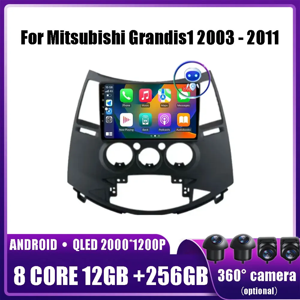 

Android 14 for Mitsubishi Grandis1 2003 - 2011 Car Multimedia Player Head Unit Stereo GPS Navigation BT WIFI 2 din 4G DSP DVD