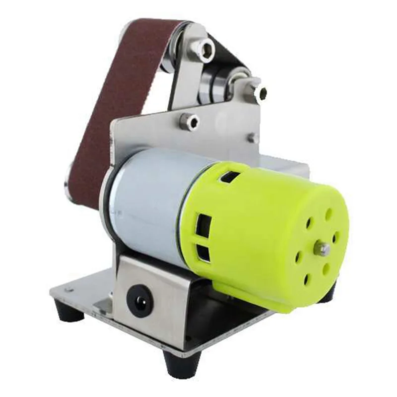 

BHTS-Belt Sander Electric Sanding Polishing Grinding Machine 7 Variable Speed 10 Sanding Belts For Polishing Wood EU Plug Silver