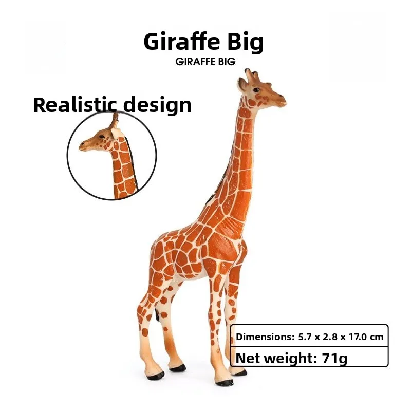 

Новая реалистичная игрушка-жираф из серии «Мир дикой природы» – модель животного для детей, подарок на день рождения, имитационная фигурка животного для детей