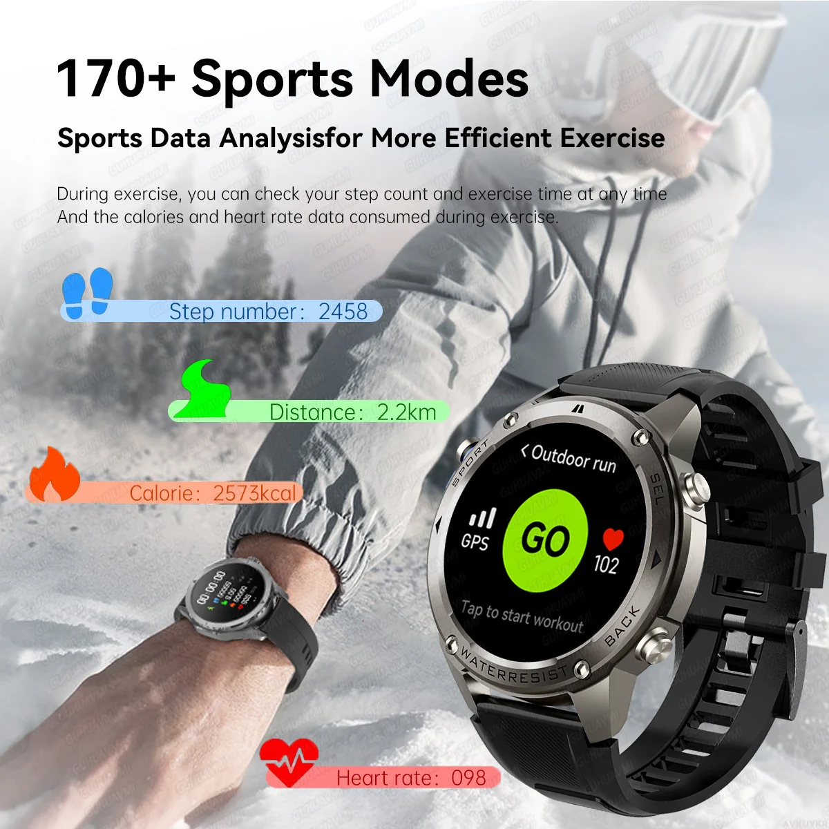 2026NEW Military T-Rex3 Outdoors GPS Sports Smart Watch Men 500mAh HD Call Heart Rate 5ATM Depth Waterproof Swim Watches For Man