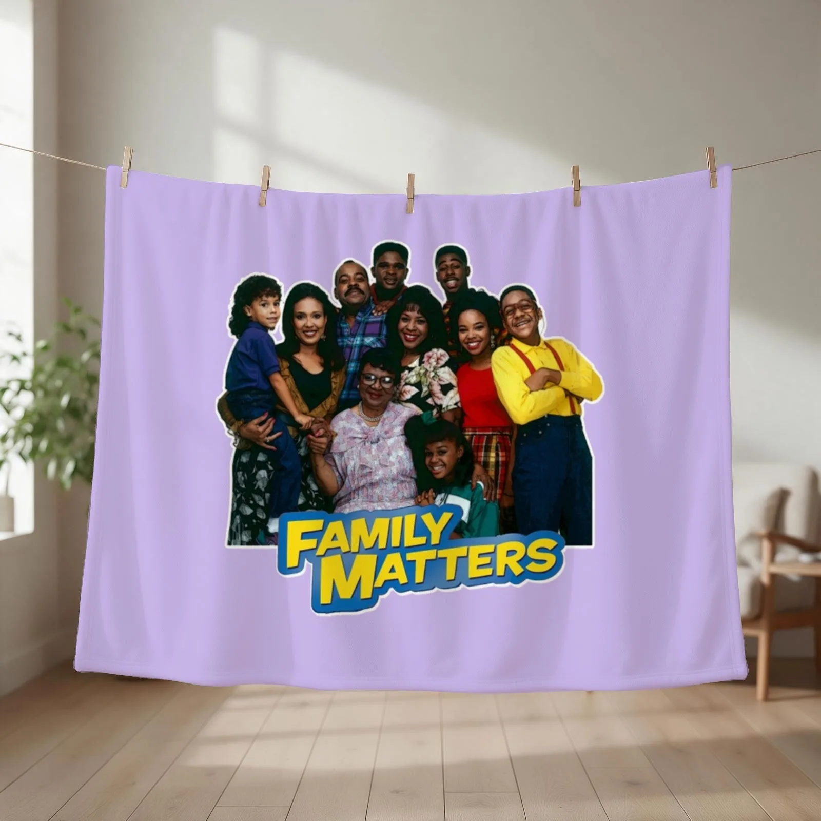 Family Matters Throw Blanket couch cozy soft plush fuzzy picnic outdoor blanket