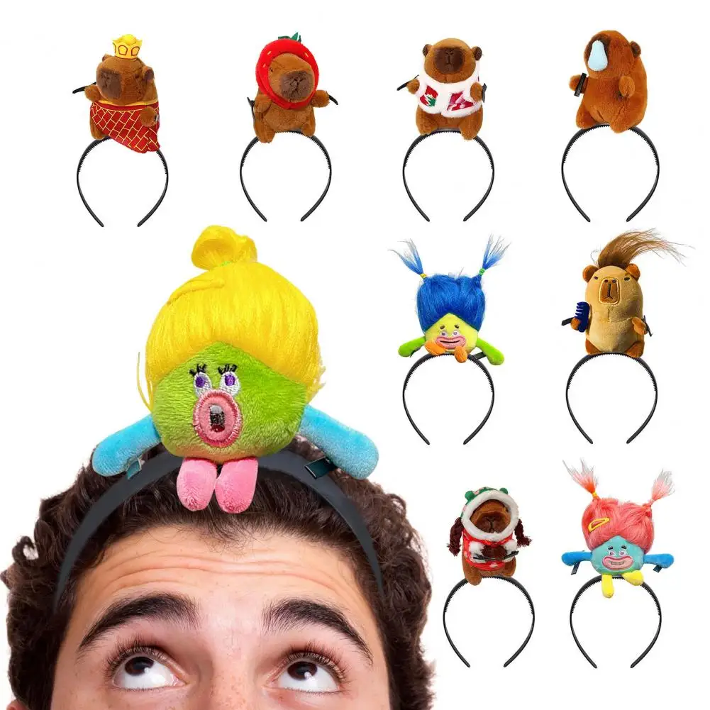 Cartoon Animal Decor Headband Mouse Plush Headwear Unique Animal-themed Hair Accessory Headwear Costume Prop