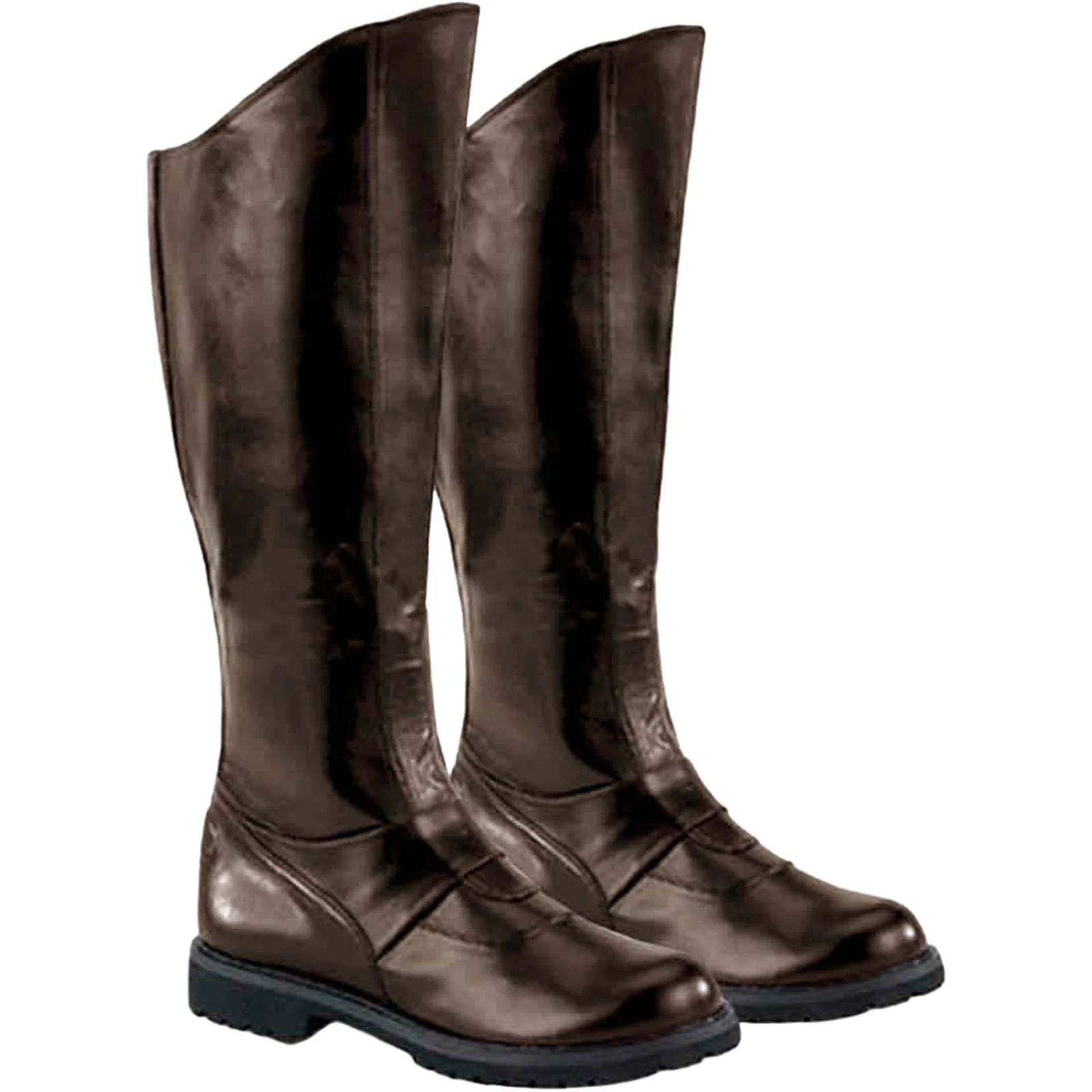 Retro Mittelalterliche Piraten- und Ritterschuhe, flache hohe Reitschuhe, Halloween-Bühnen-Cosplay-Kostüm-Schuhe, Unisex, hochwertiges PU-Leder, hohe Stiefel – Detail 9