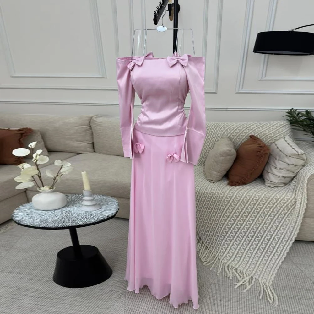 

Customized Off Shoulder Wedding Dresses for Women Blush Pink Long Evening Gowns Elegant Prom Dresses Saudi Arabia Floor Length
