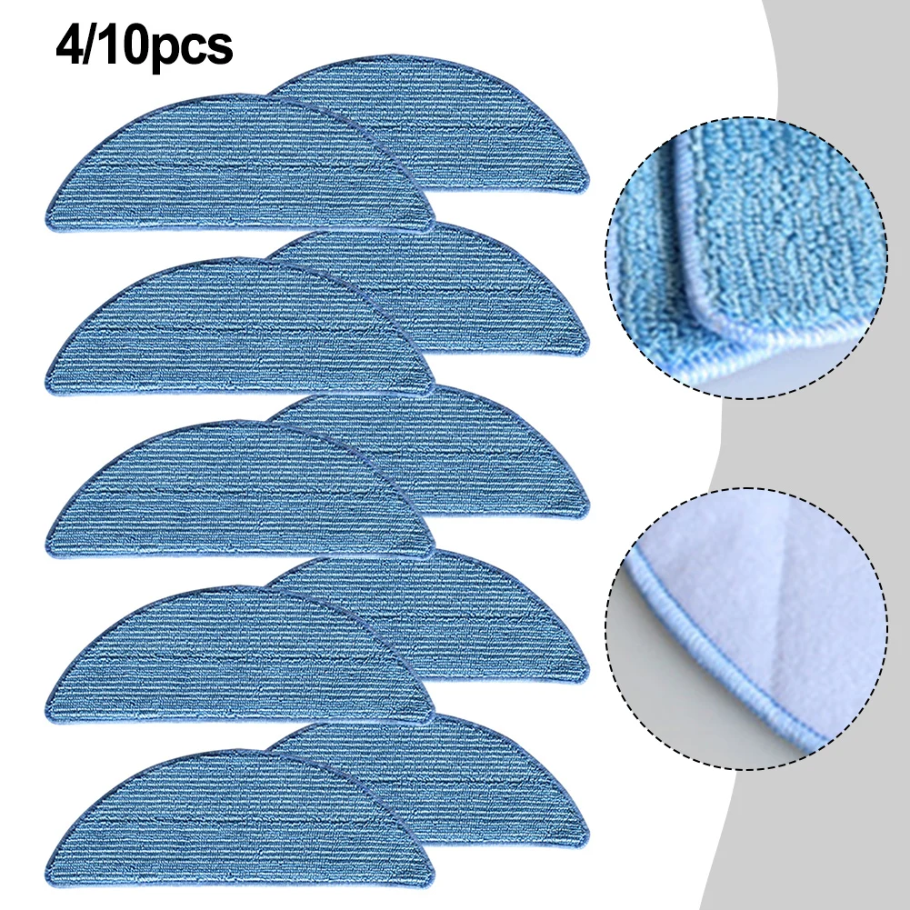 4/10Pcs Cleaning Cloth Mop Pad Convenient For Tesvor S5 Max Robot Vacuum Cleaner Removable Replacment Spare Parts