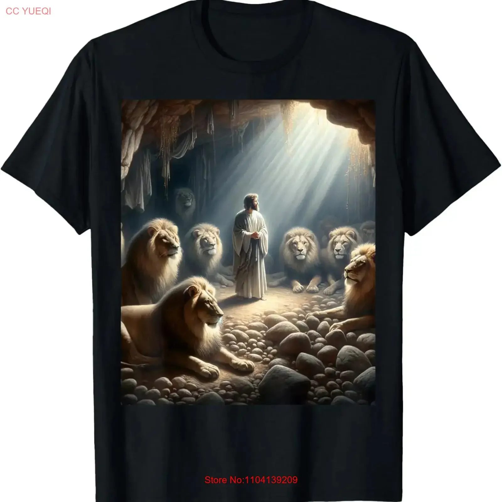 T-shirt Daniel dans la fosse des lions, foi chrétienne, miracles de Dieu, vintage, lavé, respirant, graphique, mode, vêtements de créateur doux