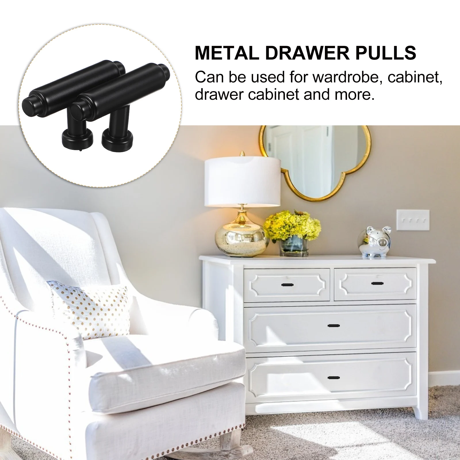 

2 шт. ручка для гардероба, металлические ручки для комода, дверные ручки для кухонного ящика, шкафы, цинковый сплав, черный