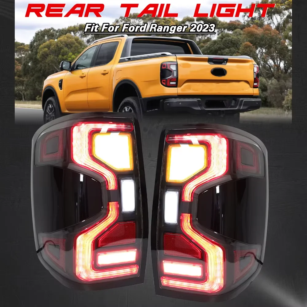 

Светодиодный задний фонарь для Ford Ranger 2023, задние фонари для вождения, задние противотуманные фары, стоп-сигнал поворота, автомобильные аксессуары, запасные части