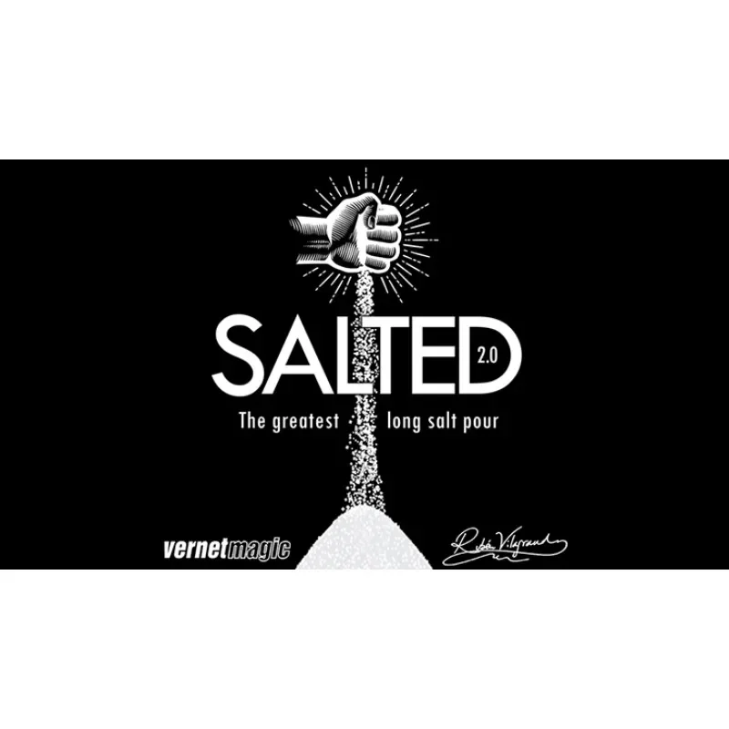 Salted 2.0 (Gimmicks and Online Instructions) by Ruben Vilagrand and Vernet Close Up Performer Magic Tricks Stage Magic Show