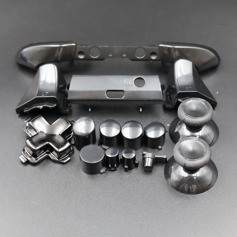 Xbox One S 핸들 D패드 ABXY 트리거 그립 스틱 부품 풀 크롬 버튼 교체용 (Xbox One S 슬림 컨트롤러용) 1세트