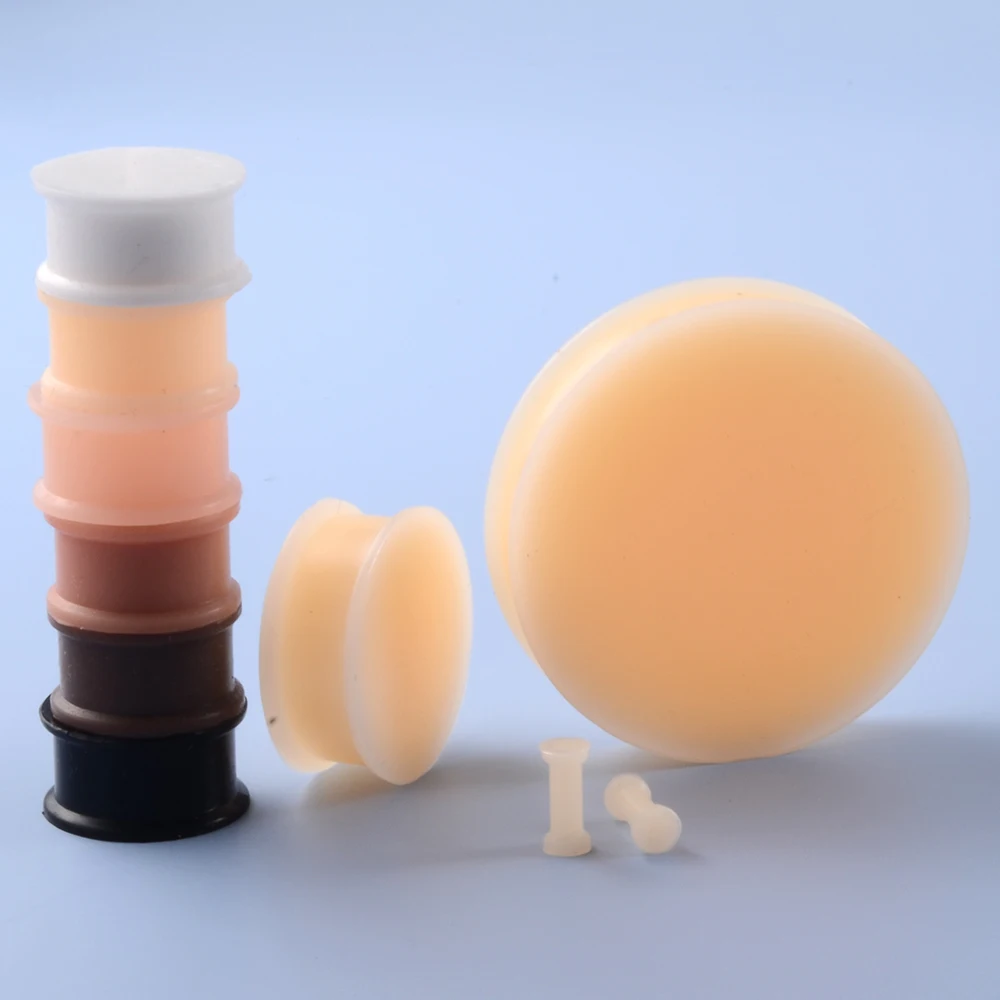3-50mm Silicone Double Flared Ear Plugs Piercing Expander Piercing Ear Tunnels Stretchers Plug Oreille Ear Gauges Body Jewelry