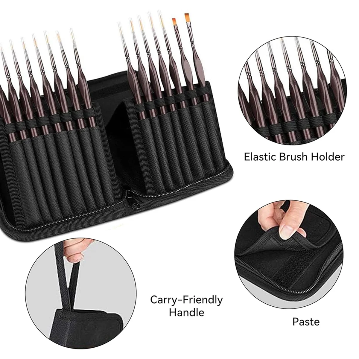 【Hot-Selling!】Detail Paint Brush Set, 15 PCS Small Professional Miniature Paint Brush Paint Brushes, Artist Detail Brush