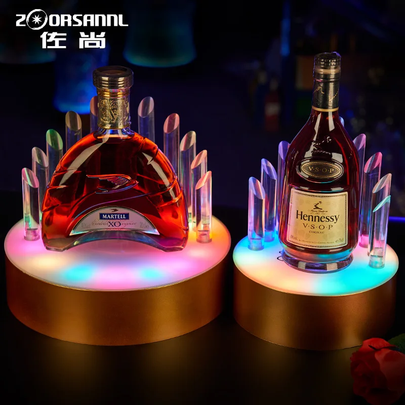 

Zoshang, luminous bar, creative champagne bar, cocktail rack, foreign wine, bergamot, colorful wine holder