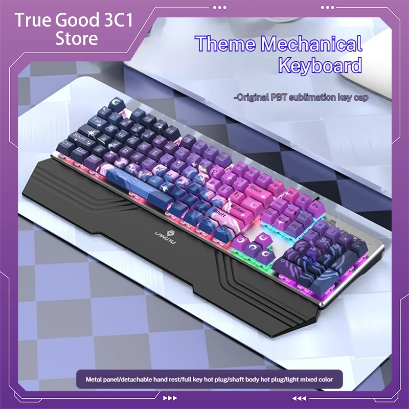 G700 Custom Keyboard Mechanical Keyboard Wired Gaming Esports Female Office Green Black Tea Red Silent Axis Hot Plug Computer