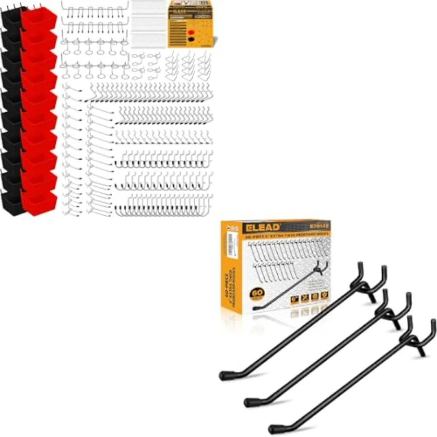 

Набор из 60 сверхпрочных крючков для перфорированной панели (6 дюймов)