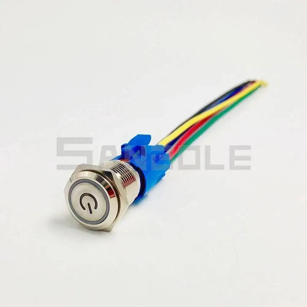 Connector With Wire For 16mm 19mm 22mm Metal Push Button Switch Reset Or Latching LED Lamp (Only Connector)