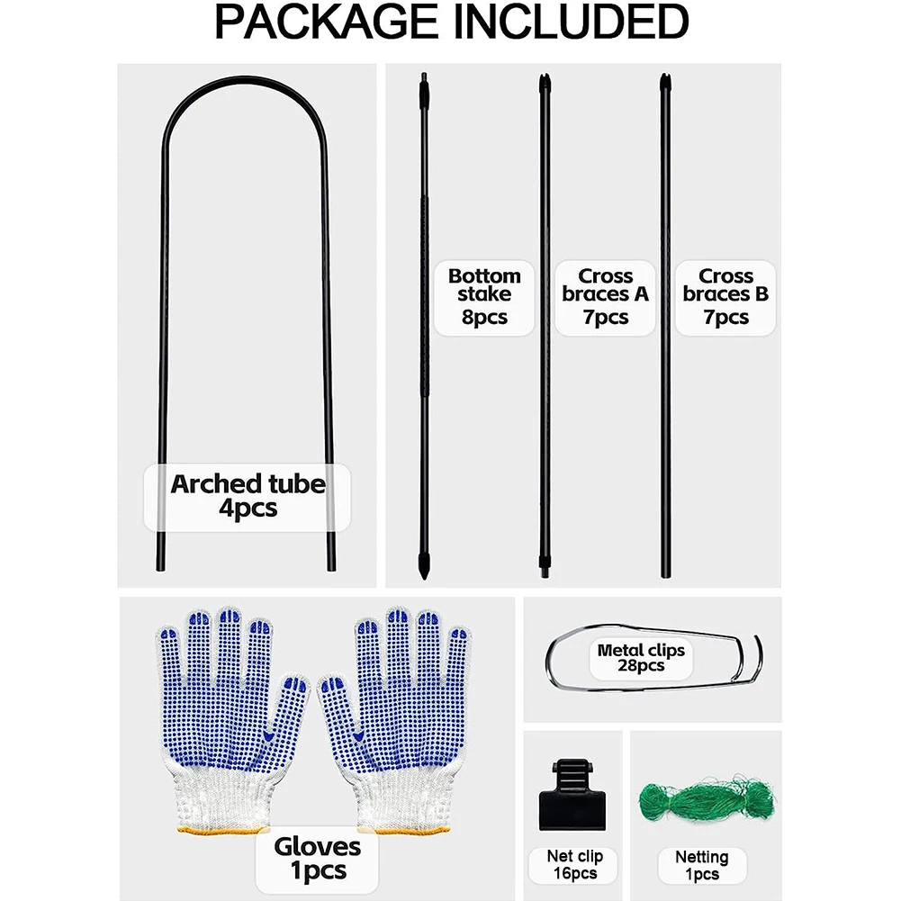 

Garden Cucumber Trellis Large Metal Trellis Detachable Arch Plants Support Outdoor U-Frame Trellis for Vegetable Peas Fruit Vine