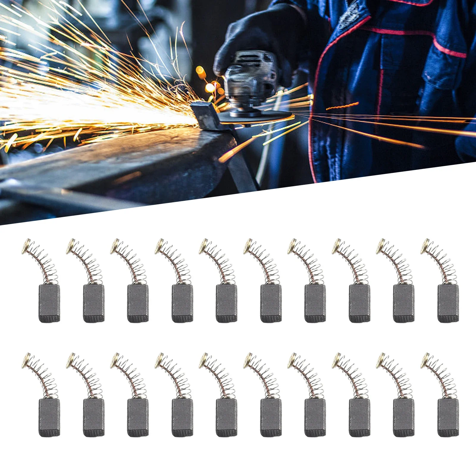 

20Pcs Motor Carbon Brush 5x8x15mm For Bosch 100 Type Angle Grinder Replace Carbon Brush Power Tool Replacement Accessories