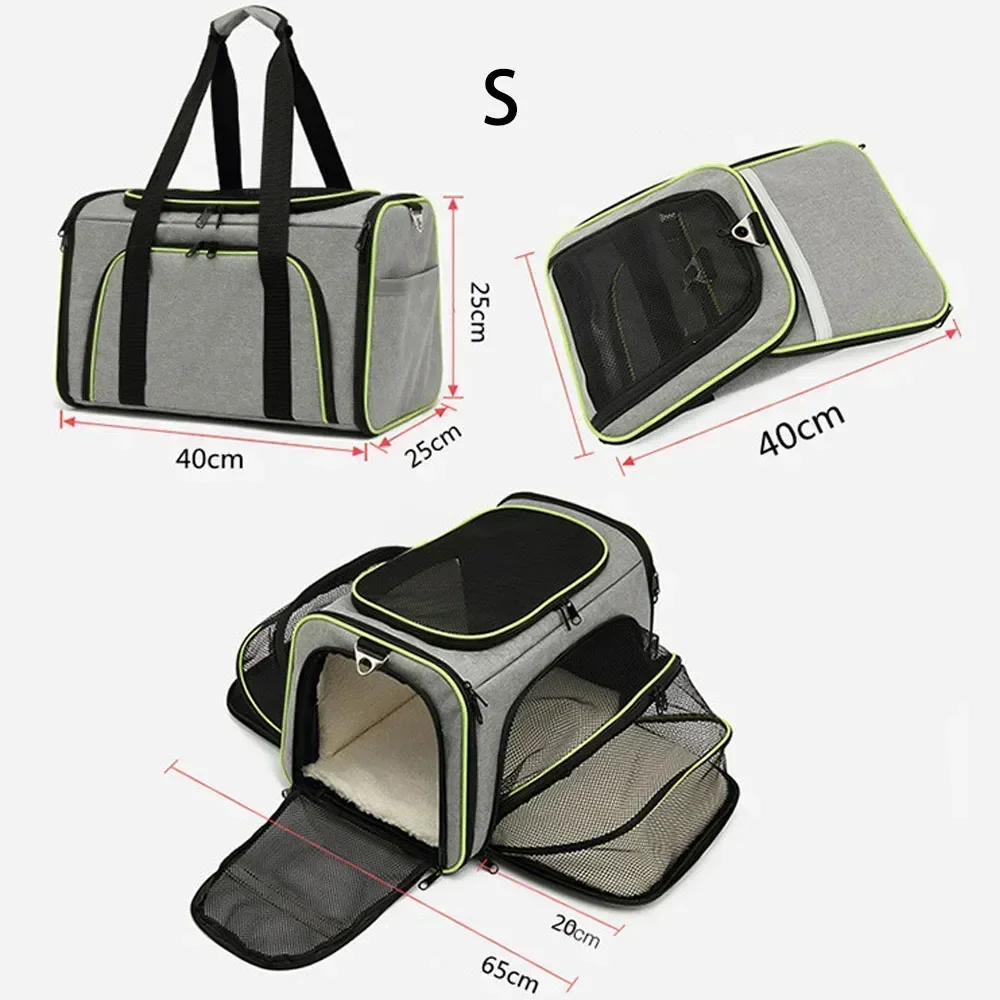 

Safety Portable Foldable Cat Travel Carrier Bags Cats Zippers Outgoing Breathable Handbag Pet Carriers Dog Pets Outdoor