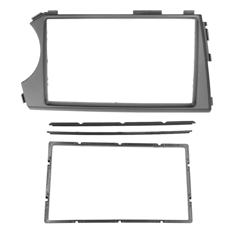 2din Car Radio Fascia for SSANGYONG Actyon Kyron 2005-20013  Auto Stereo Panel Mount Bezel Faceplate Frame Kit