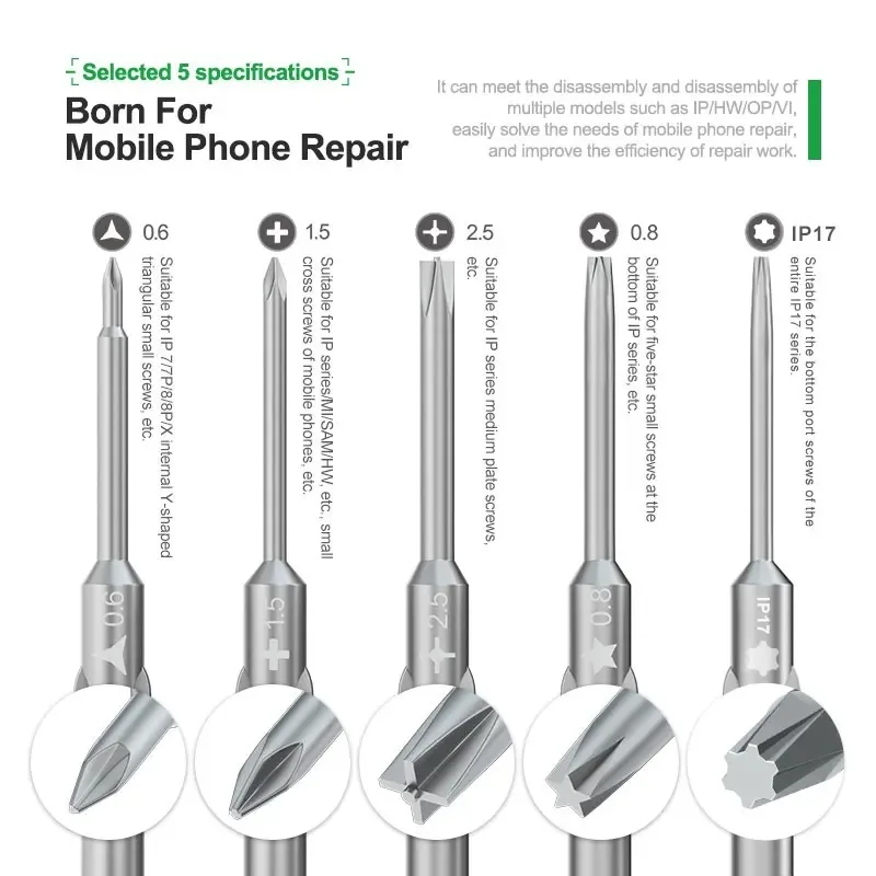 RELIFE RL-725 Adjustable torque Screwdriver Set Disassembly Repair For iPhone For Android Alloy Steel Magnetic Bit Repair Tool