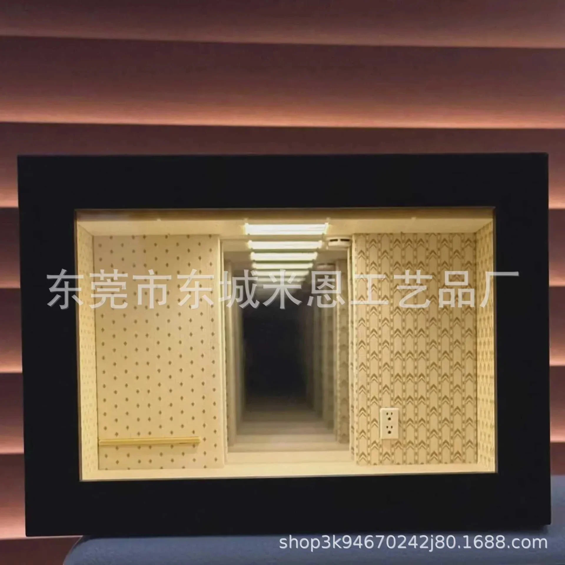 3D LED Infinity Mirror Creative Light Up Desk Ornament Aesthetic Trendy Bedroom Home Decor for Birthday Valentines Day Gift