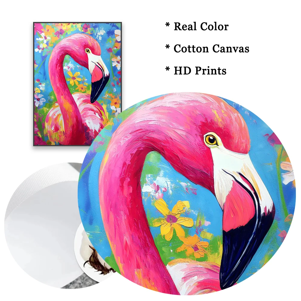 Vibrant Baboon Print Cheetah Safari Animal Colourful Prints Poster Botanical Rhino Flamingo Canvas Painting Home Bedroom Decor