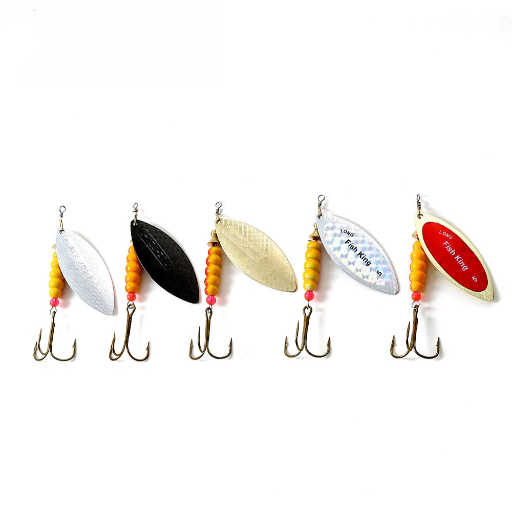 Spinner Bait Fishing Lure 4.5g 7.0g 12.5g 17.4g 27.1g Spoon Lures Pike Metal Artificial Bait Hard Fishing Lures Bass With Hooks