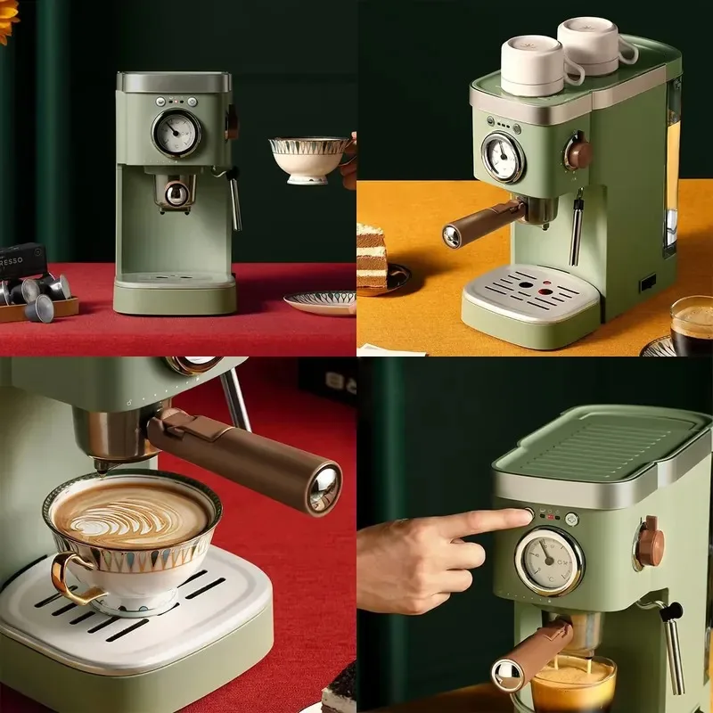 Automatic 3 in 1 Capsule Coffee Machine with Milk Foam Extraction Steam and Temperature Control