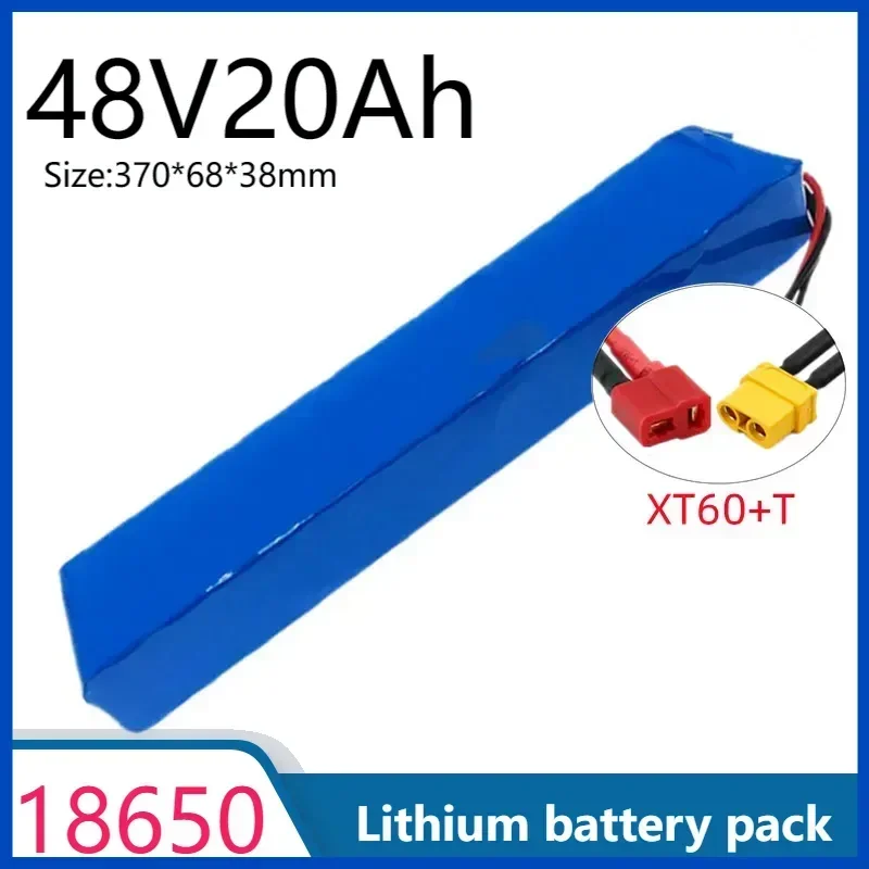 ALEVIY 48V 20Ah 13S3P is suitable for 500W-1000W electric scooter with built-in battery and T-XT60 plug 18650 battery pack