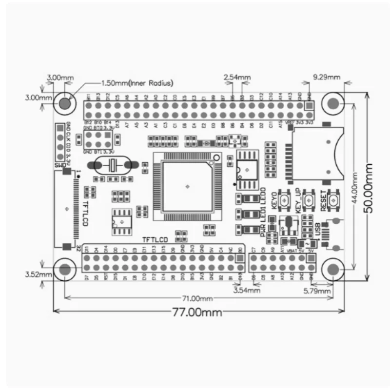 Placa De Desenvolvimento Do Sistema STM32, microcontrolador F407, Sistema De Aprendizagem, VET6, F407