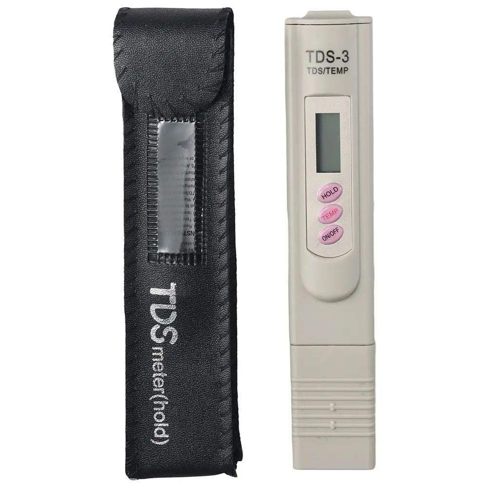 TDS-3 Digital TDS Meter With Carrying Case Large Backlit Screen 2 in 1 Water Quality Tester Pen Water Analyzer Swimming Pool