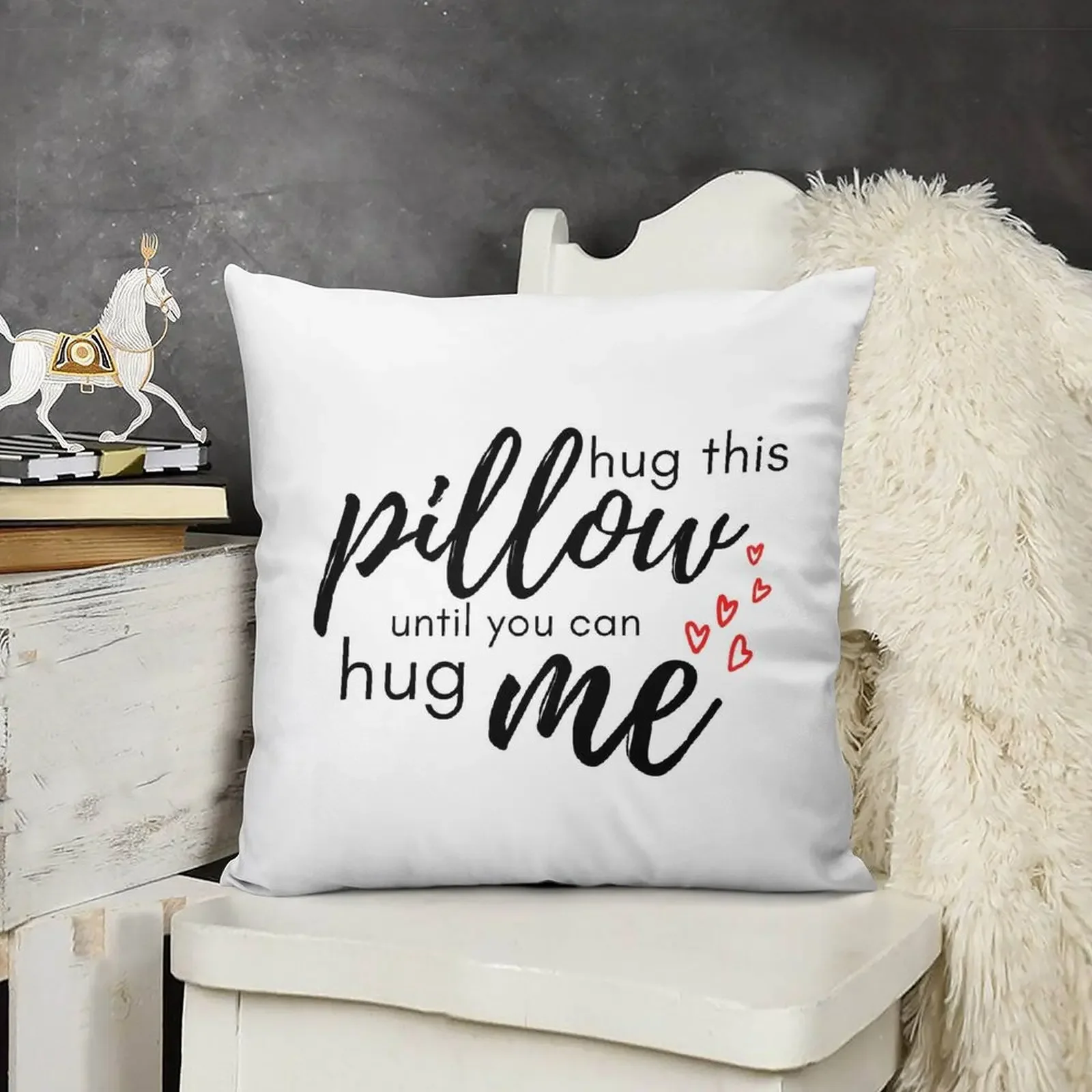 

hug this until you can hug me Throw Pillow pillow cover christmas Christmas Cushion For Home pillow