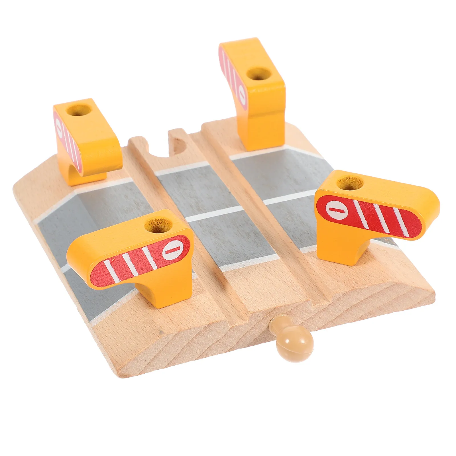 Wooden Train Track Accessories Railing Barrier Educational Railway Play Scene Enhancer Cognitive Development Fine Craftsmanship