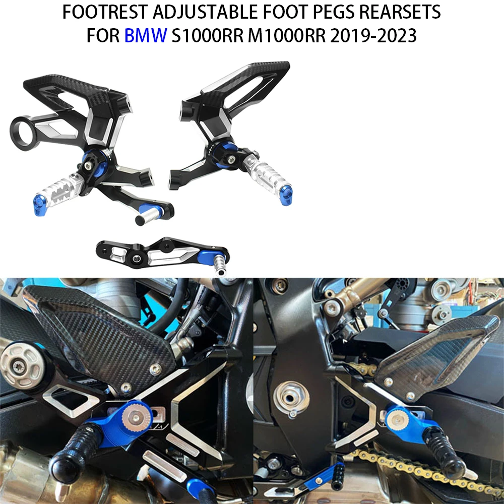 

For BMW S1000RR M1000RR M S 1000 RR Motorcycle Adjustable Folding Foot Pegs Rest Rearset Rear Set Footpeg Footrest Kit 2019-2022