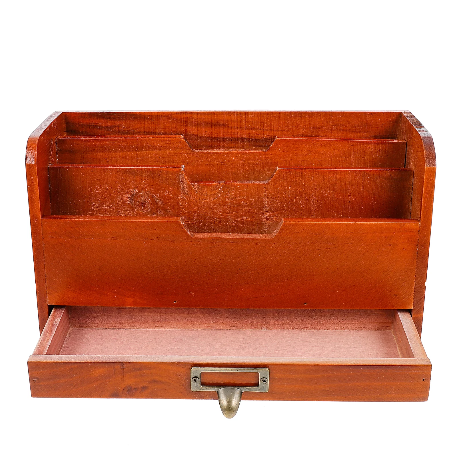 1Pcs Convenient Wooden Desktop Storage Organizer Smooth Surface Practical Drawer Structure Jewelry Cosmetics Stationery